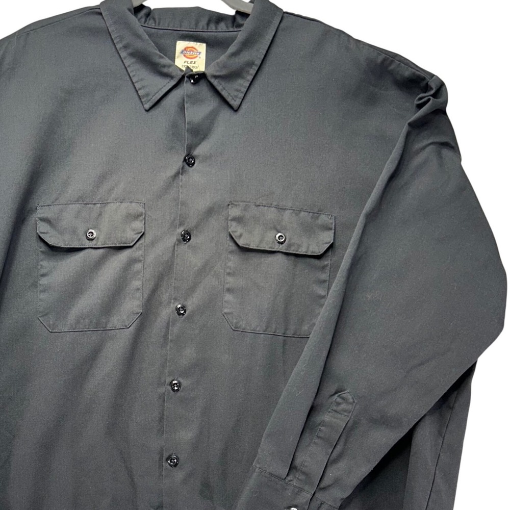 Dickies Work Shirt‎ Flex Mens 3XL Black Streetwear Minimalist